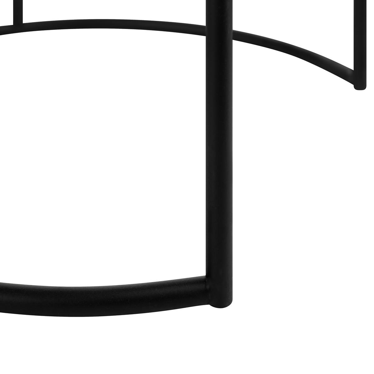 BEISTELLTISCH 2er-Set Rund Schwarz Twins - Schwarz, Metall (40/40cm) - Beliani