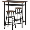 BARTISCH mit Barhocker Set - Schwarz, Holzwerkstoff (50/90/80cm) - HOMCOM