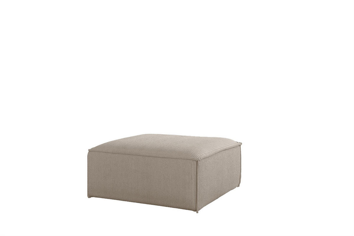 POLSTERHOCKER Celes Premium In Scala - Beige, Holzwerkstoff/Textil (105/40/105cm) - Fun Möbel