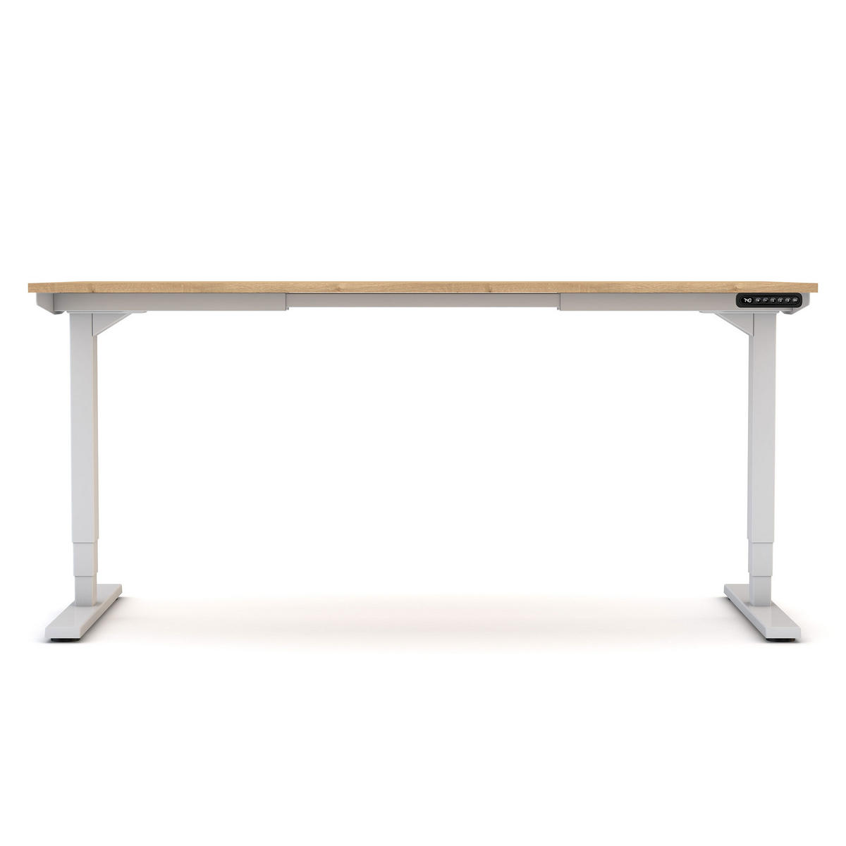 SCHREIBTISCH Elektrisch höhenverstellbarer Schreibtisch Y-Line Eiche Natura Signalweiß 120/70/62-127cm - Weiß/Eiche Artisan, Holzwerkstoff/Metall (70/120/127cm) - ASSMANN