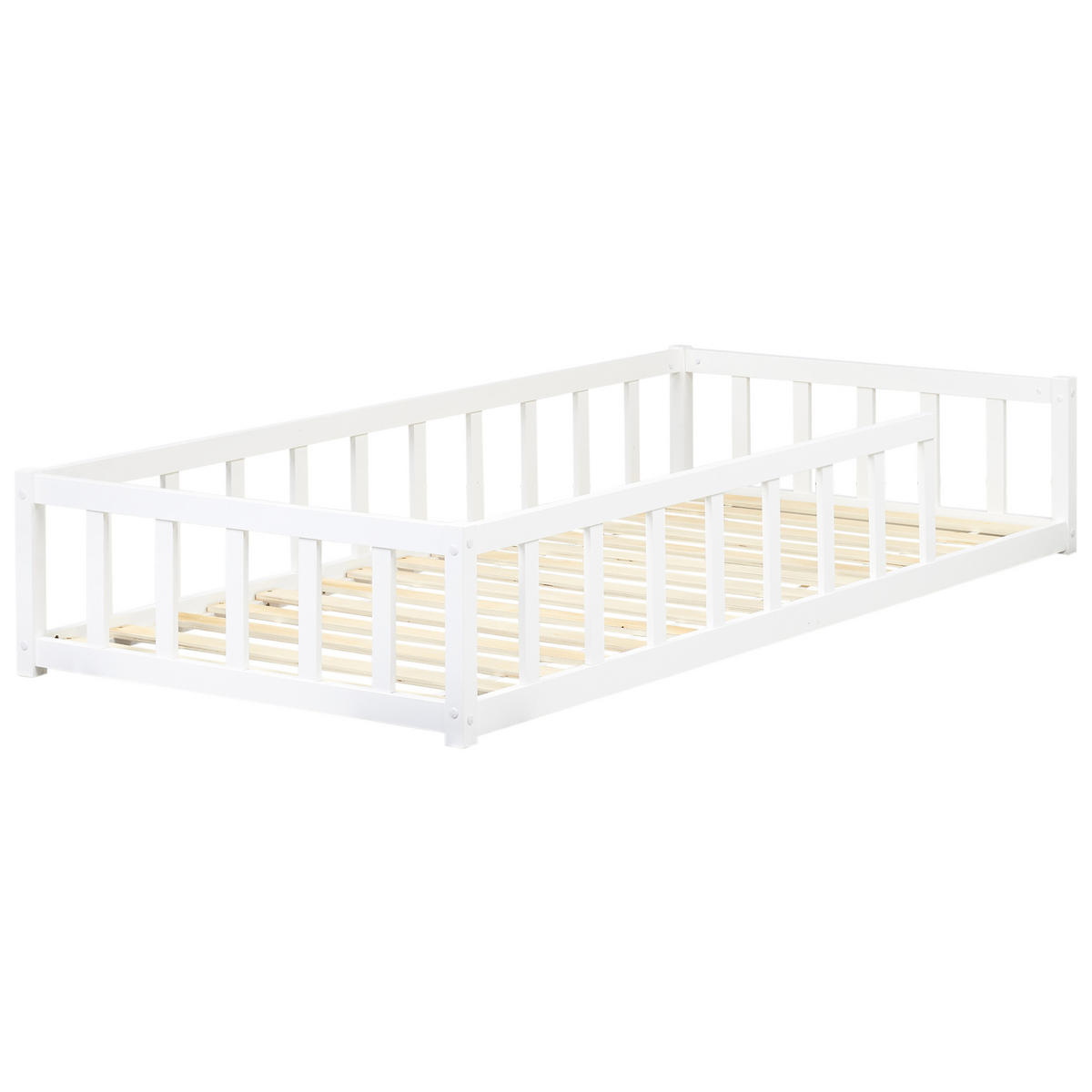 KINDERBETT 200x90 cm Weiß Meymac - Weiß, Holz (200/90cm) - Beliani