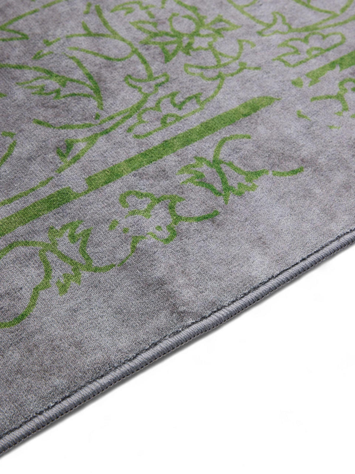 VINTAGE-TEPPICH Miray waschbar 160/230 cm - Grau/Grün, Kunststoff (160/230cm) - benuta Nest