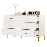 KOMMODE mit 6 Schubladen Weiß 120x40x76cm - Weiß, Holzwerkstoff (40/76/120cm) - FLIEKS