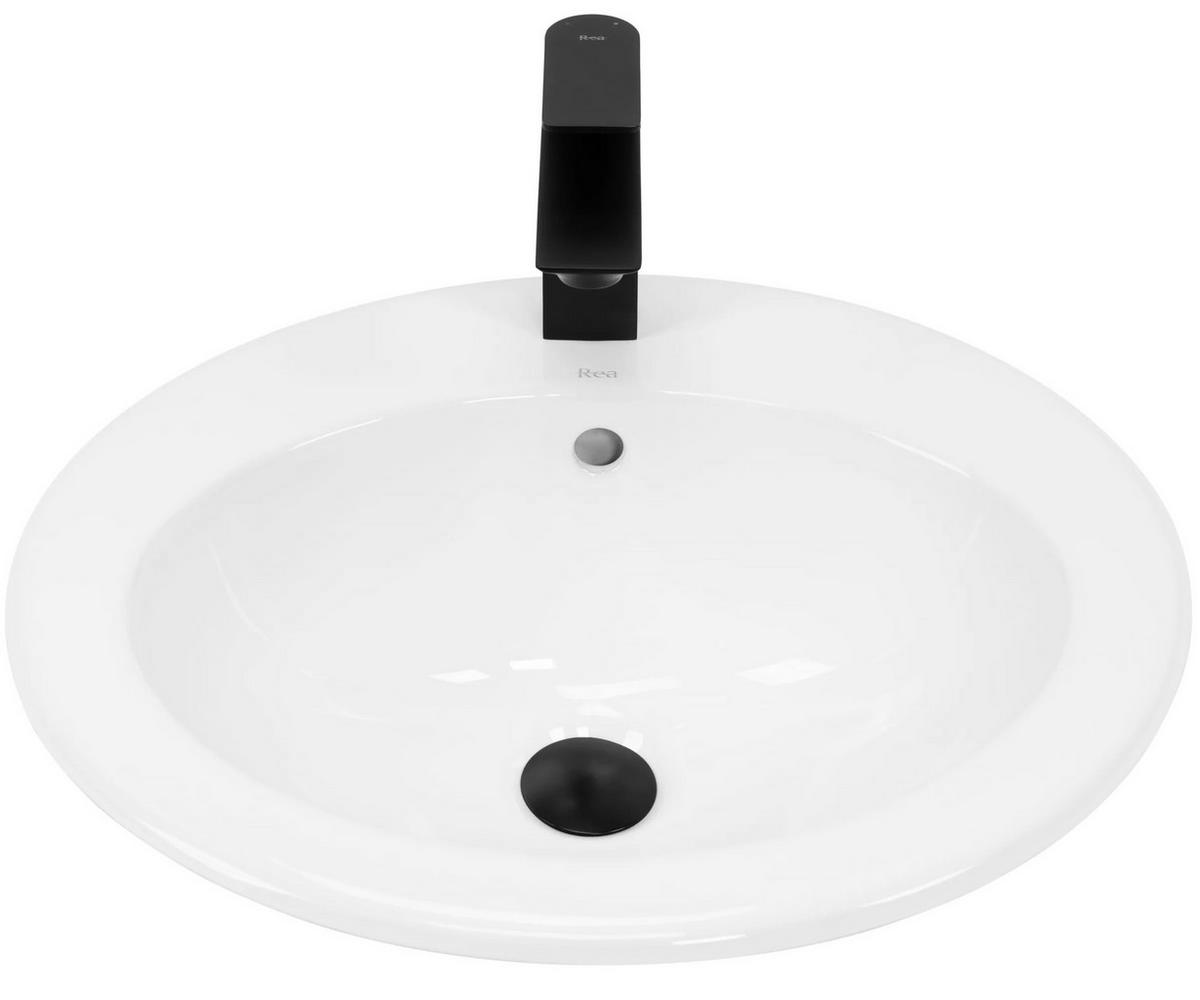 EINBAUWASCHBECKEN Rea Dalia - Weiß, Keramik (46/20/51.5cm) - REA
