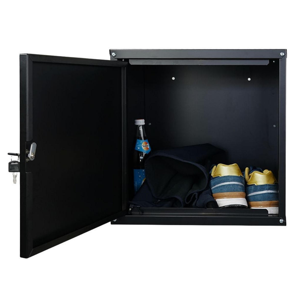 SCHLIESSFACHWÜRFEL Cubic XL HxBxT 45x45x45 cm Schwarz - Schwarz, Metall (45/45/45cm) - PROREGAL