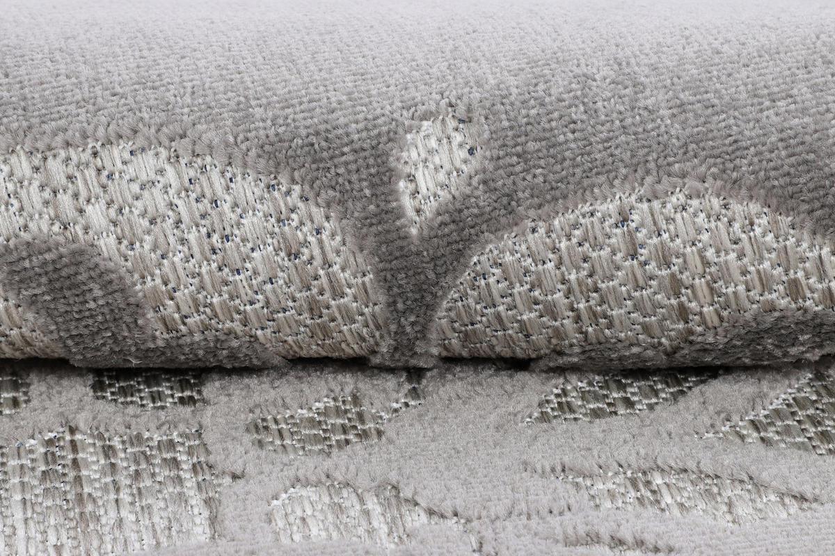 TEPPICH PATIO rund Grau 240/240 cm - Grau, Textil (240/240cm) - Tapiso