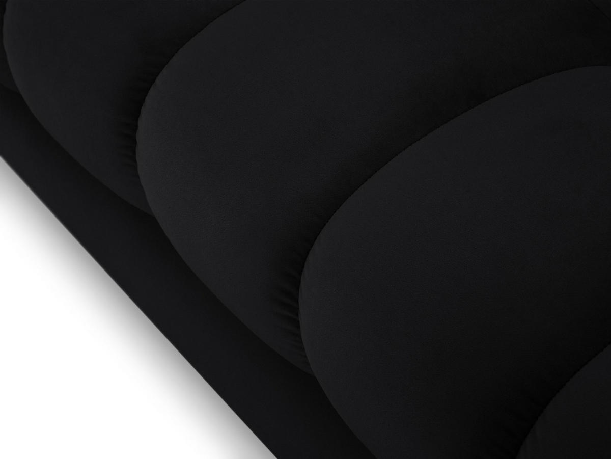 SOFA Mamaia aus Samt schwarz 2 Sitzplätze - Schwarz, Textil (92/75/152cm) - Micadoni