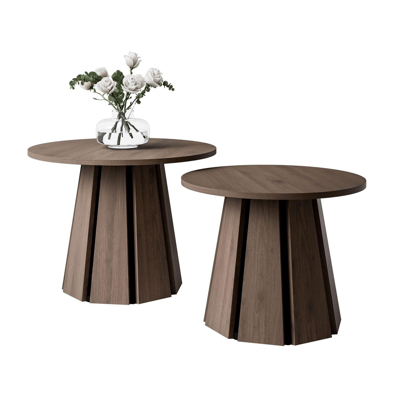 Lookway Couchtischset Nussbaum 67x51x67 cm