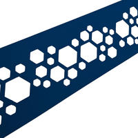 SICHTSCHUTZSTREIFEN PREMIUM Dekor Hexagon Einzelstreifen Enzianblau 2,55m - Blau, Kunststoff (255/19cm) - ZAUN|ZU