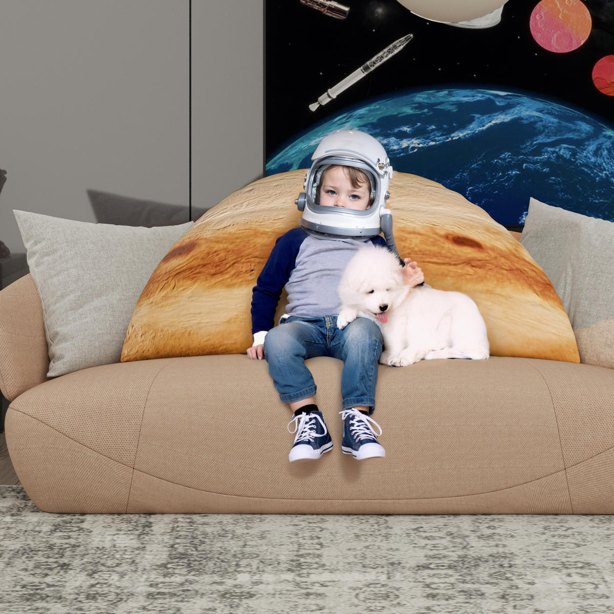 RÜCKENKISSEN passend für Kinderbetten Jupiter 100cm - Gelb, Textil (10/100cm) - Vercart