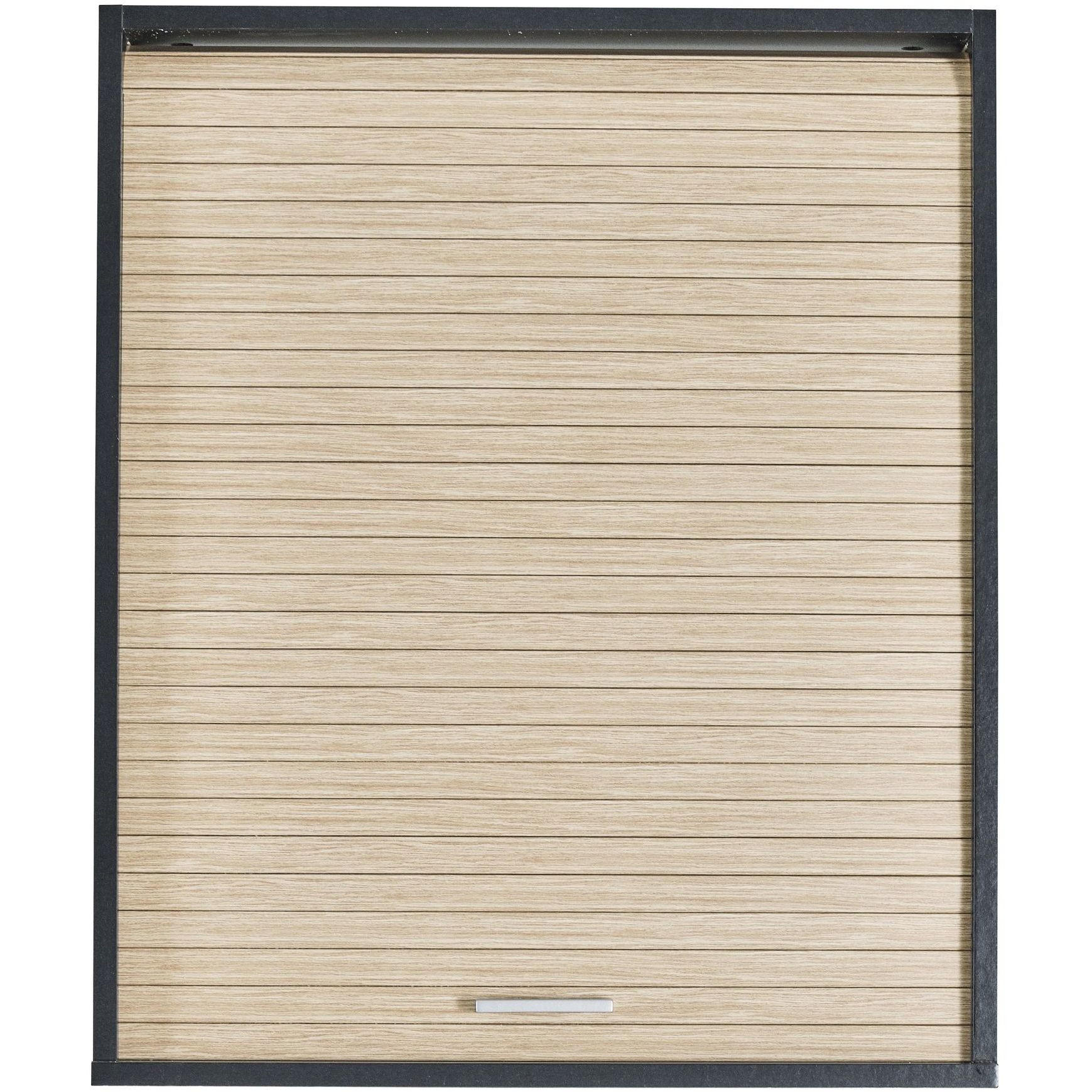 KÜCHENOBERSCHRANK mit Rolladentür 35/60/72cm - Schwarz, Holzwerkstoff (60/72/35cm) - Simmob