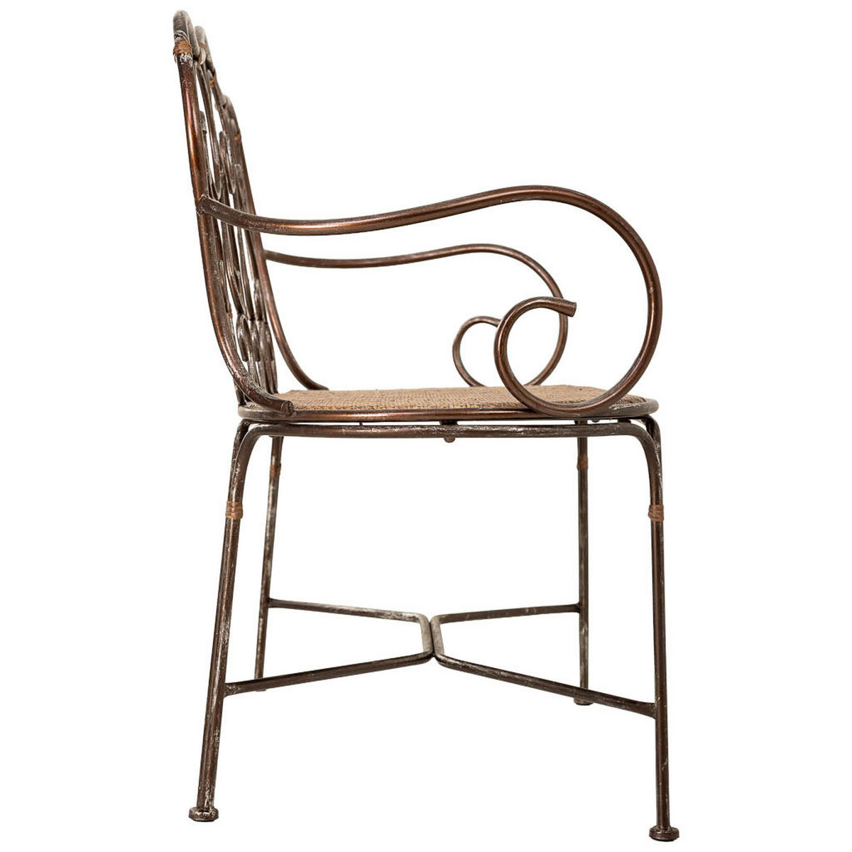 BANK aus Metall, 147x55x45cm - Braun, Metall (146.69/45.09/55.25cm) - Wanderlust