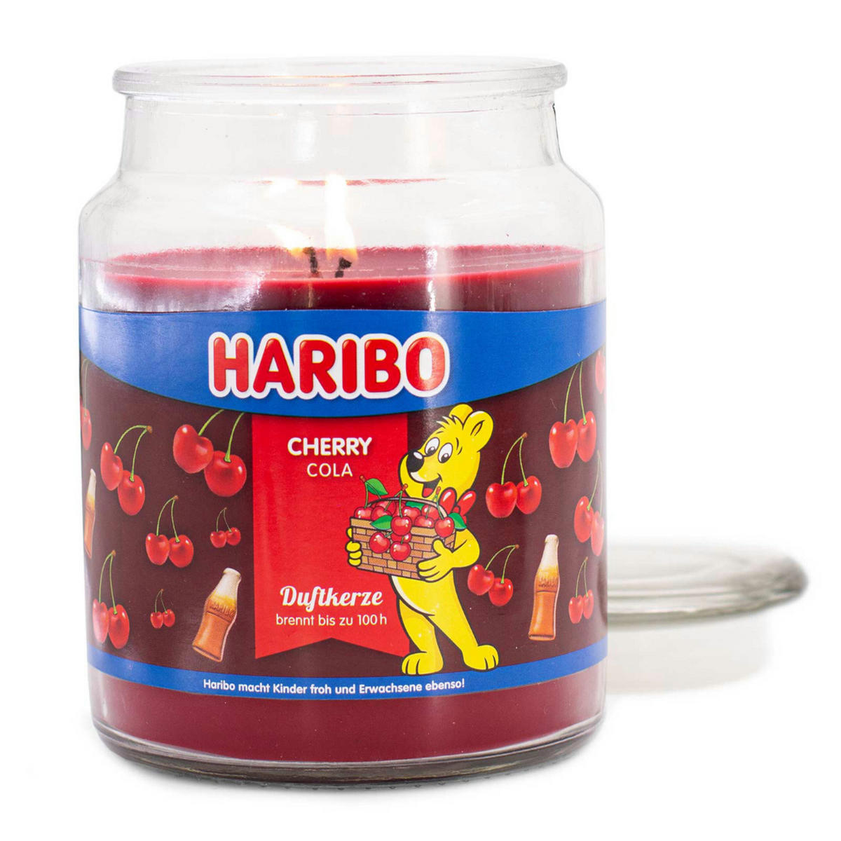 DUFTKERZE Haribo - Dunkelrot, Naturmaterialien/Glas (10/13cm)