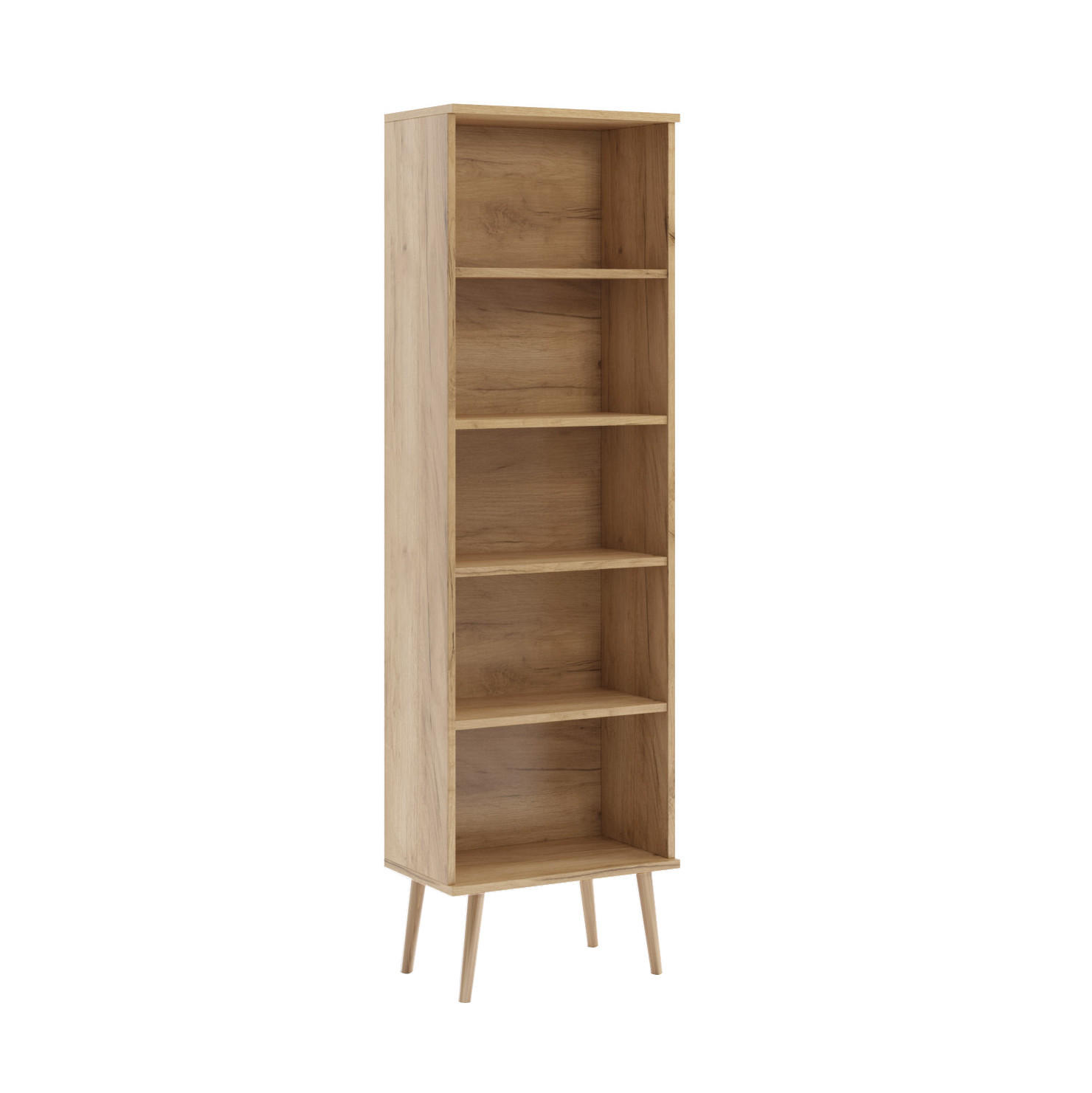Bettso Bücherregal Eiche Artisan 46x180x32 cm