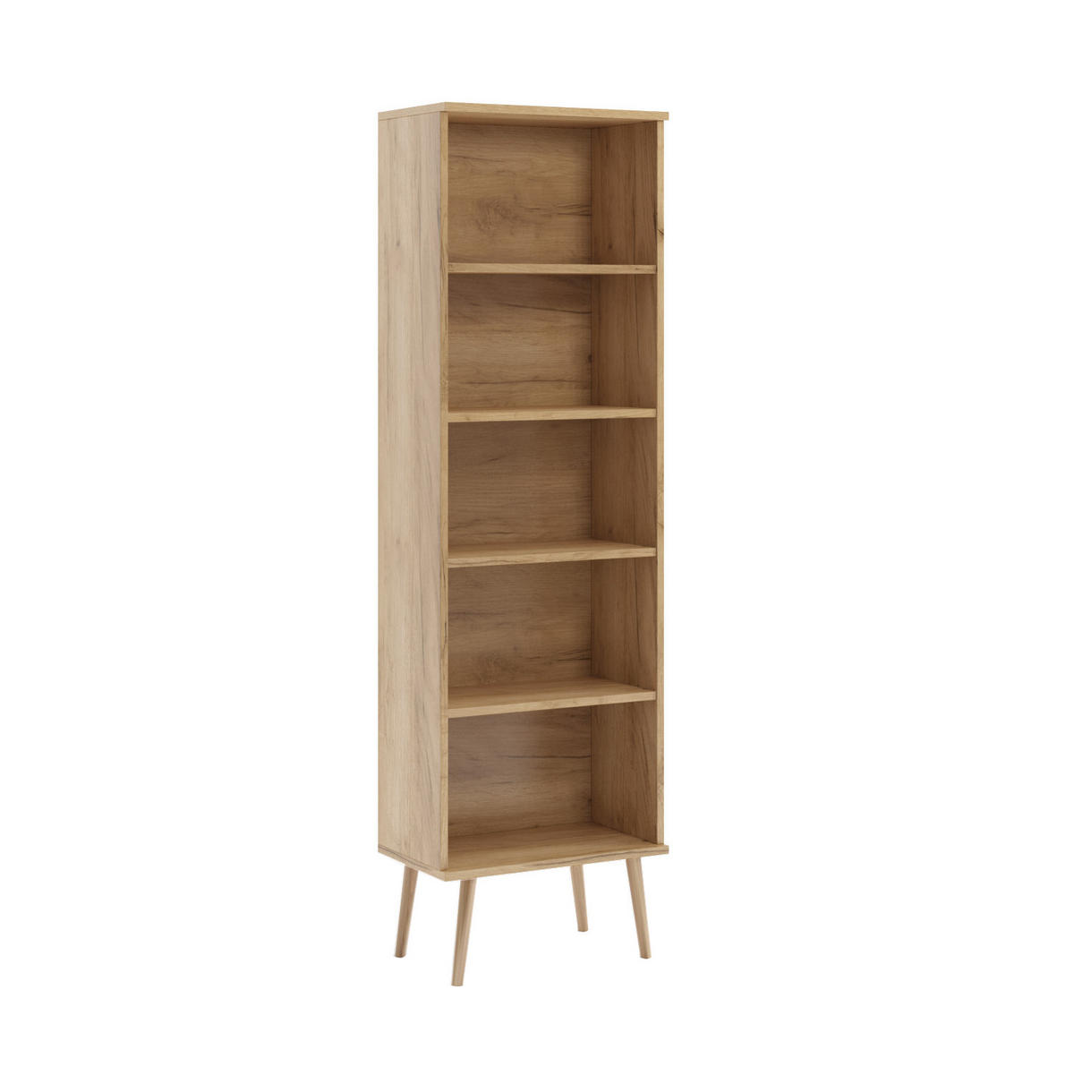 BÜCHERREGAL Ikon, Eiche Kraft, Standregal mit 4 Böden - Eiche Artisan, Holzwerkstoff (46/180/32cm) - Bettso