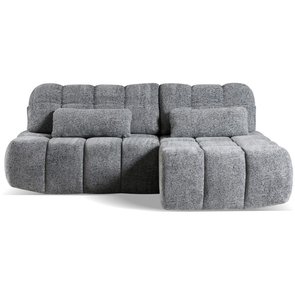 ECKSCHLAFSOFA Terio mit Bettkasten, rechts, Grau - Grau, Textil (225/172cm) - Beautysofa