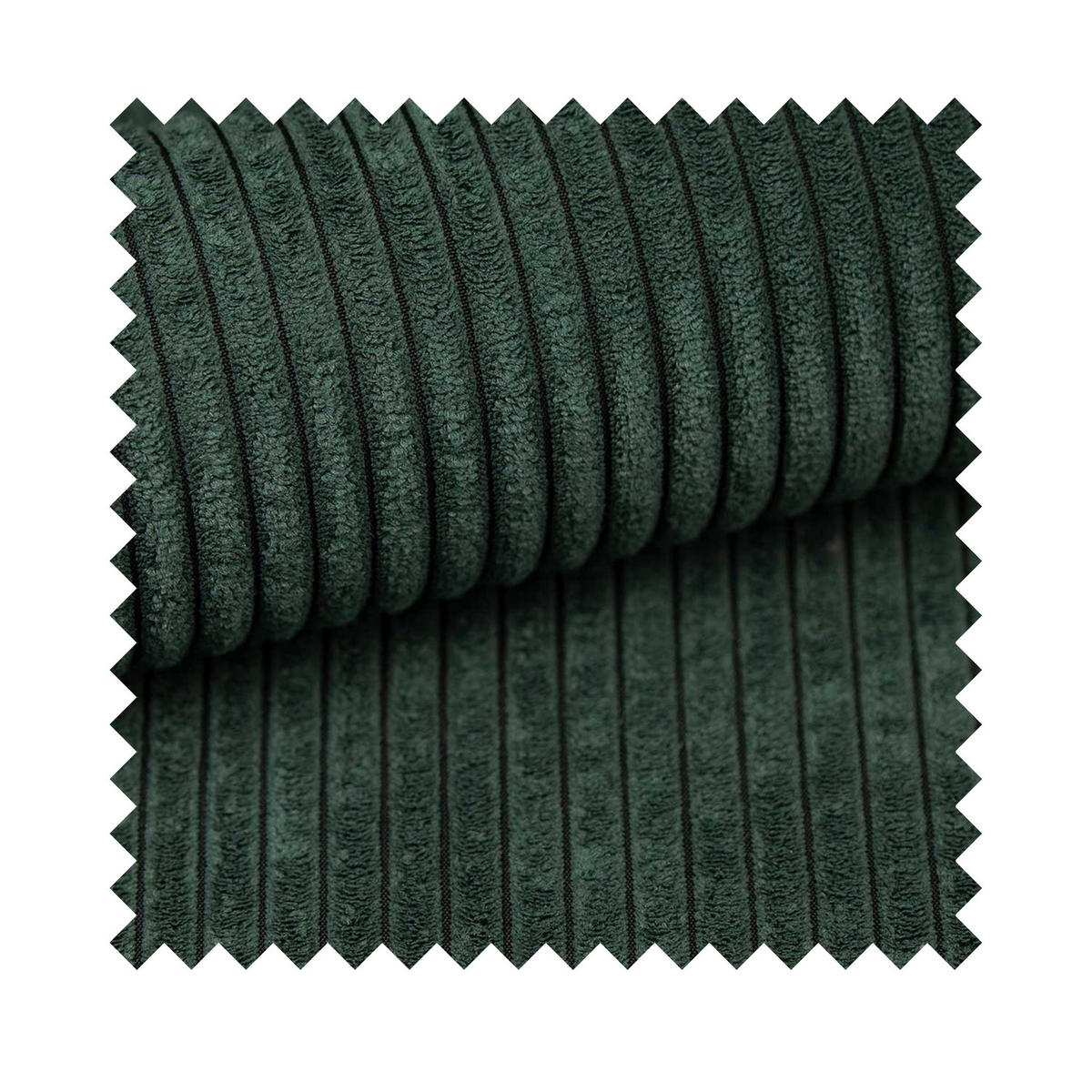 ECKSOFA Farese Dunkelgrün Cordbezug - Schwarz/Grün, Kunststoff/Textil (267/167cm) - Selsey