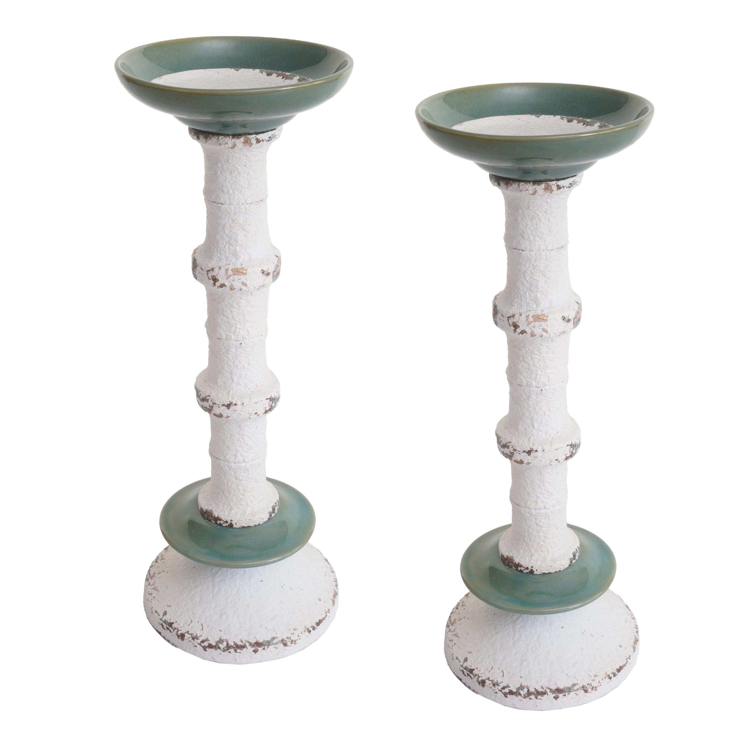 KERZENSTÄNDER Weiß - Weiß, Metall (12/35/12cm) - MCW