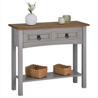 KONSOLENTISCH RAMON - Naturfarben/Grau, Holz (32/87/73cm) - CARO-Möbel