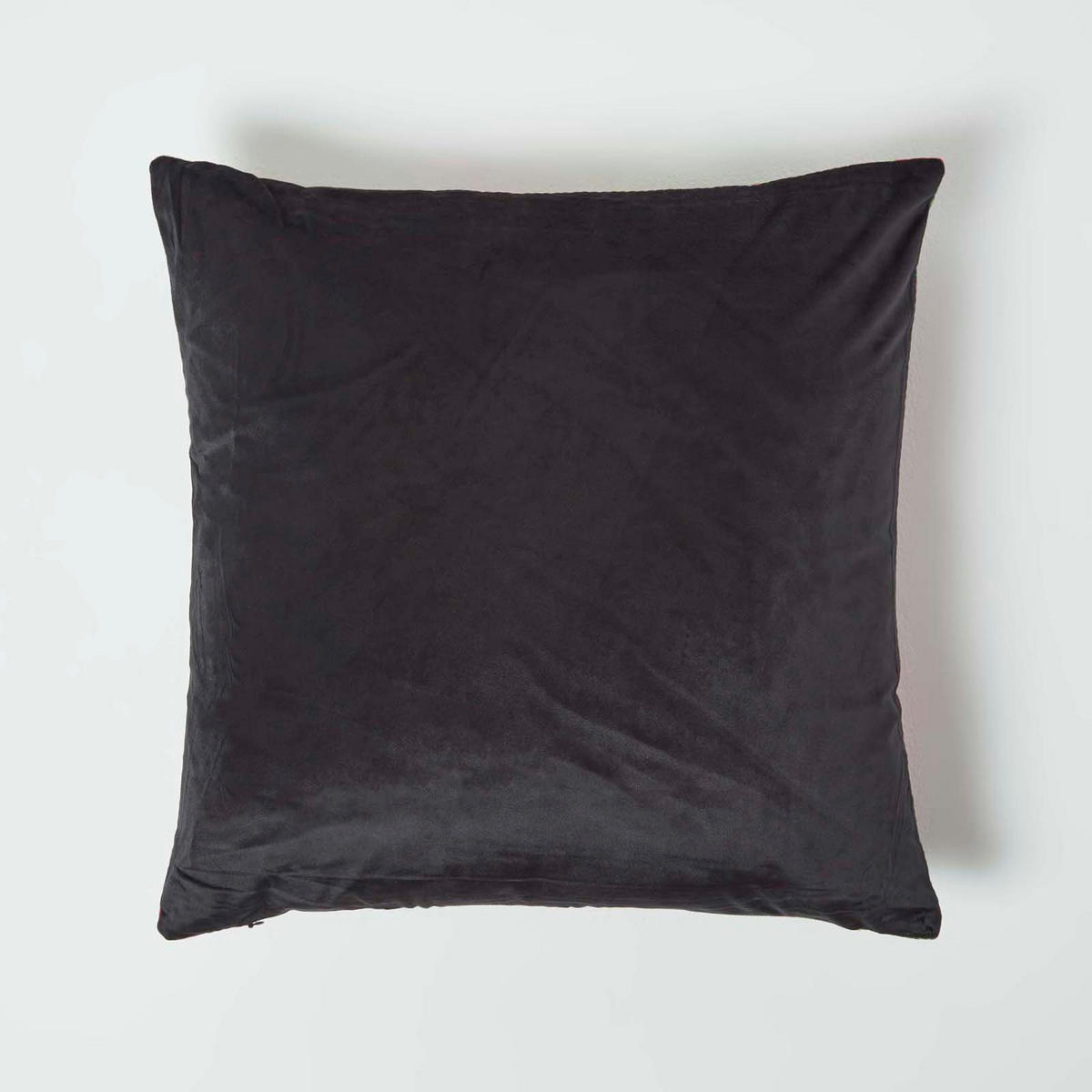 KISSENHÜLLE Tropical – Samt pink 46/46 cm - Pink, Textil (46/46cm) - Homescapes