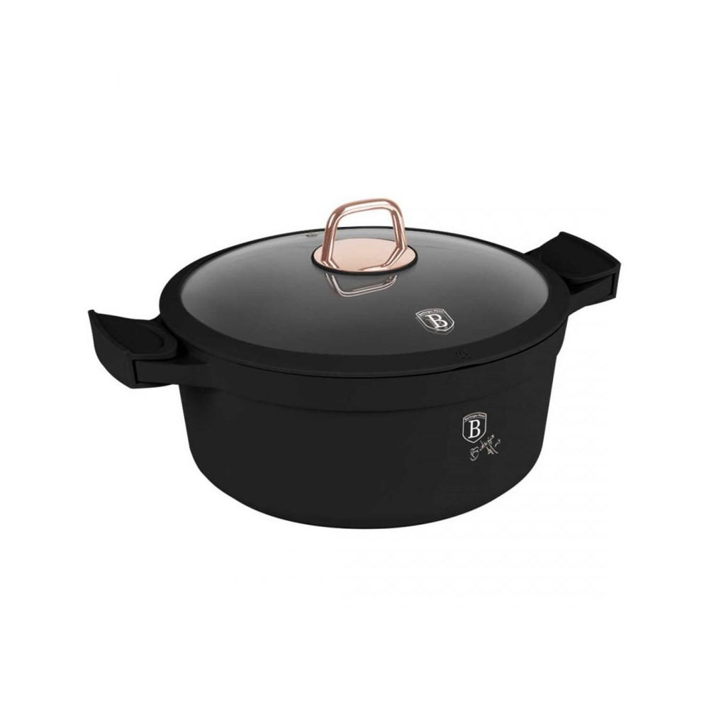 TOPF Schwarz 38/28/12.5 cm BH7784 - Schwarz, Metall (28cm) - Berlinger Haus