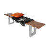SITZBANK NOAH - Silberfarben/Braun, Holz/Metall (200/47/42cm) - SAM