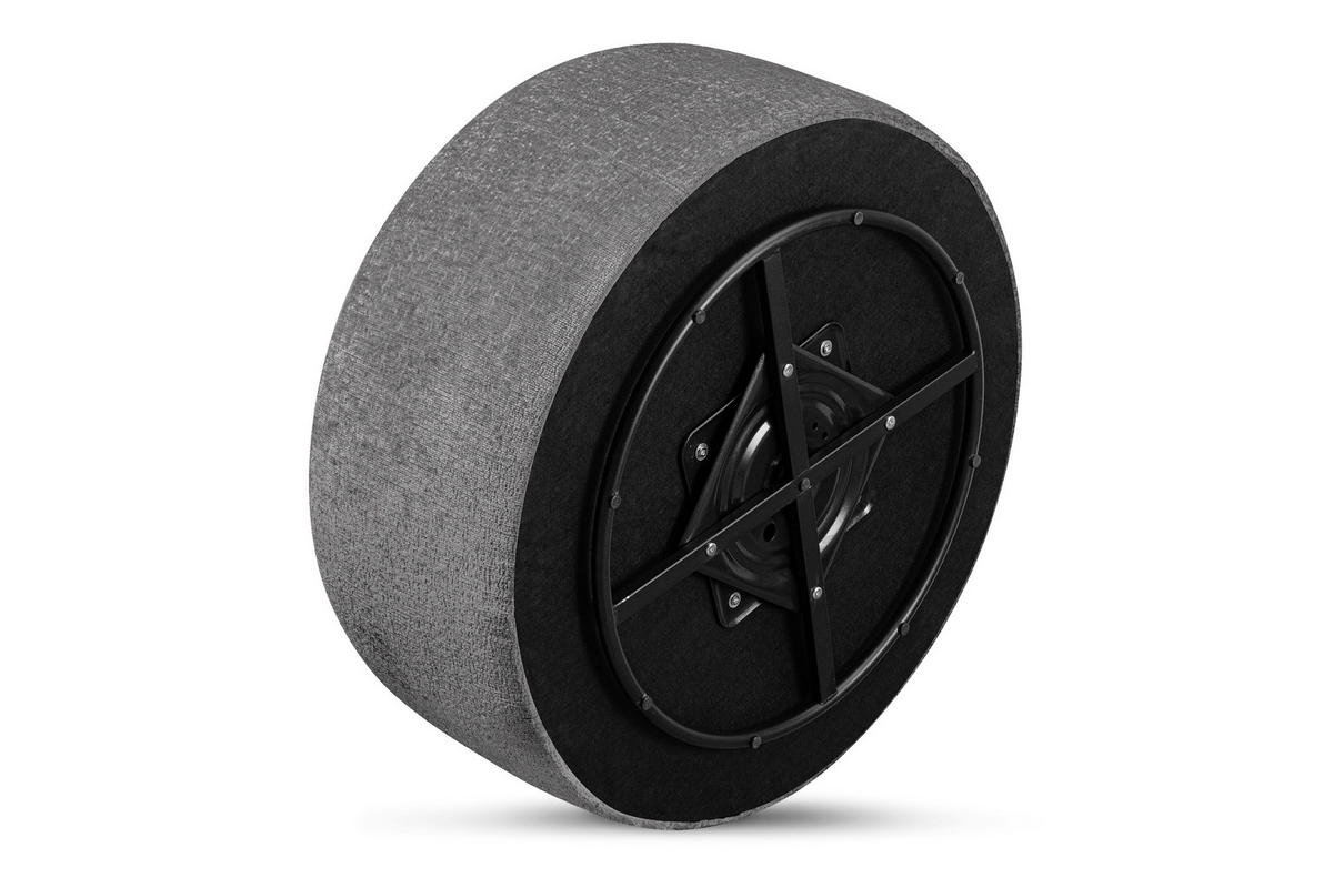 SITZHOCKER RAGGI mit 360° Drehfunktion, Grau - Grau, Textil (80/36/80cm) - KONSIMO®