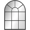 WANDSPIEGEL, Fensterspiegel, Dekorativ Spiegel mit Metallrahmen, Hängespiegel, Schwarz - Schwarz, Metall (2/50/70cm) - HOMCOM