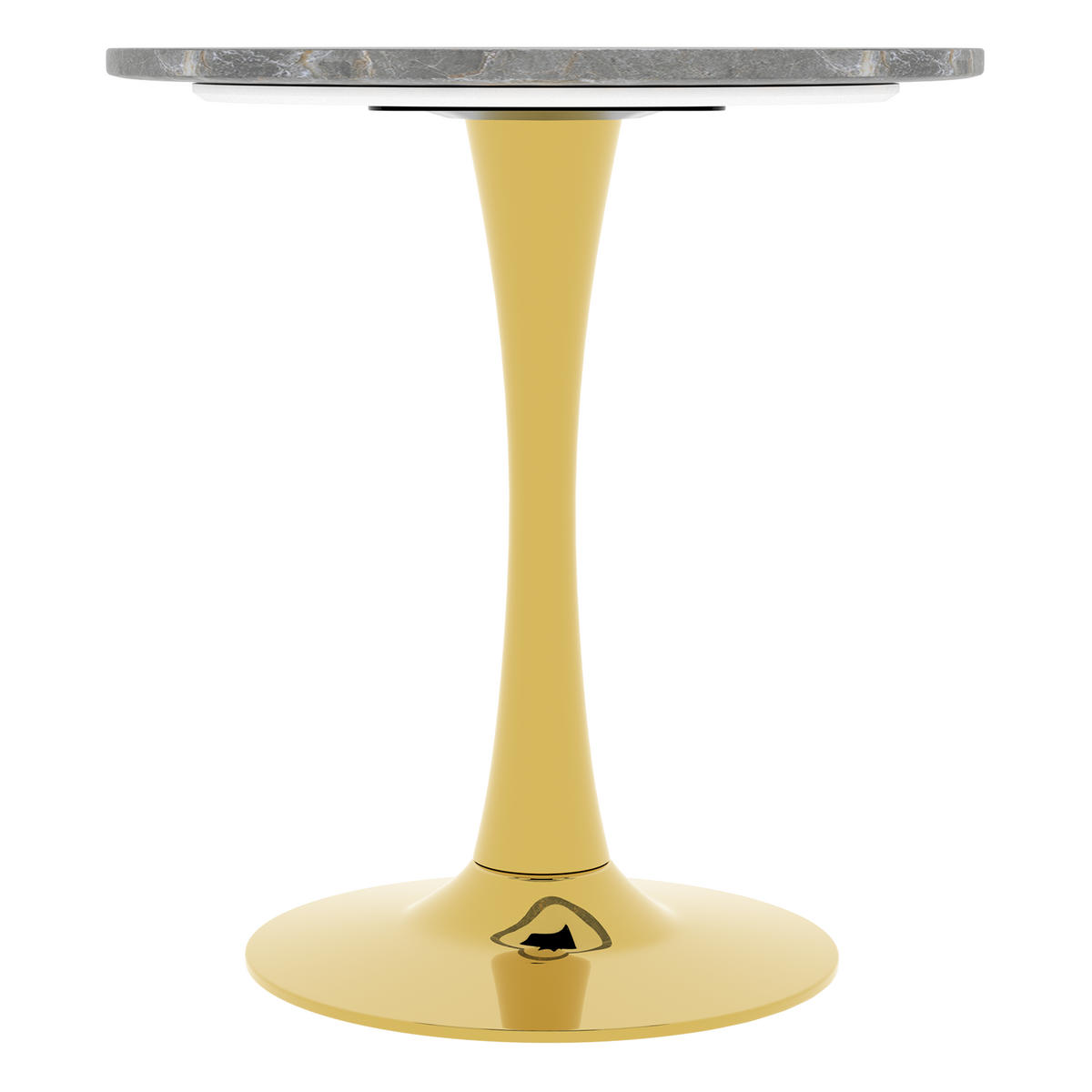 ESSTISCH Goldfarben-Grau 70/70/72 cm - Goldfarben, Holz (70/70/72cm) - PANGIVO