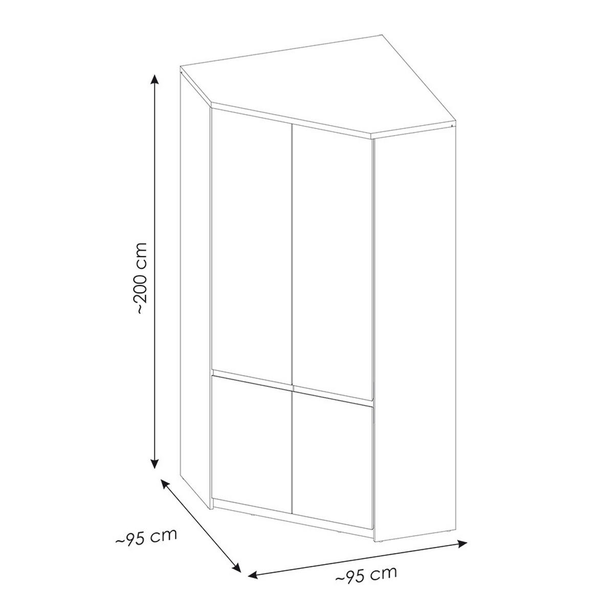 KLEIDERSCHRANK Fortaleza-129 - Braun, Holzwerkstoff (95/200/95cm) - Lomado