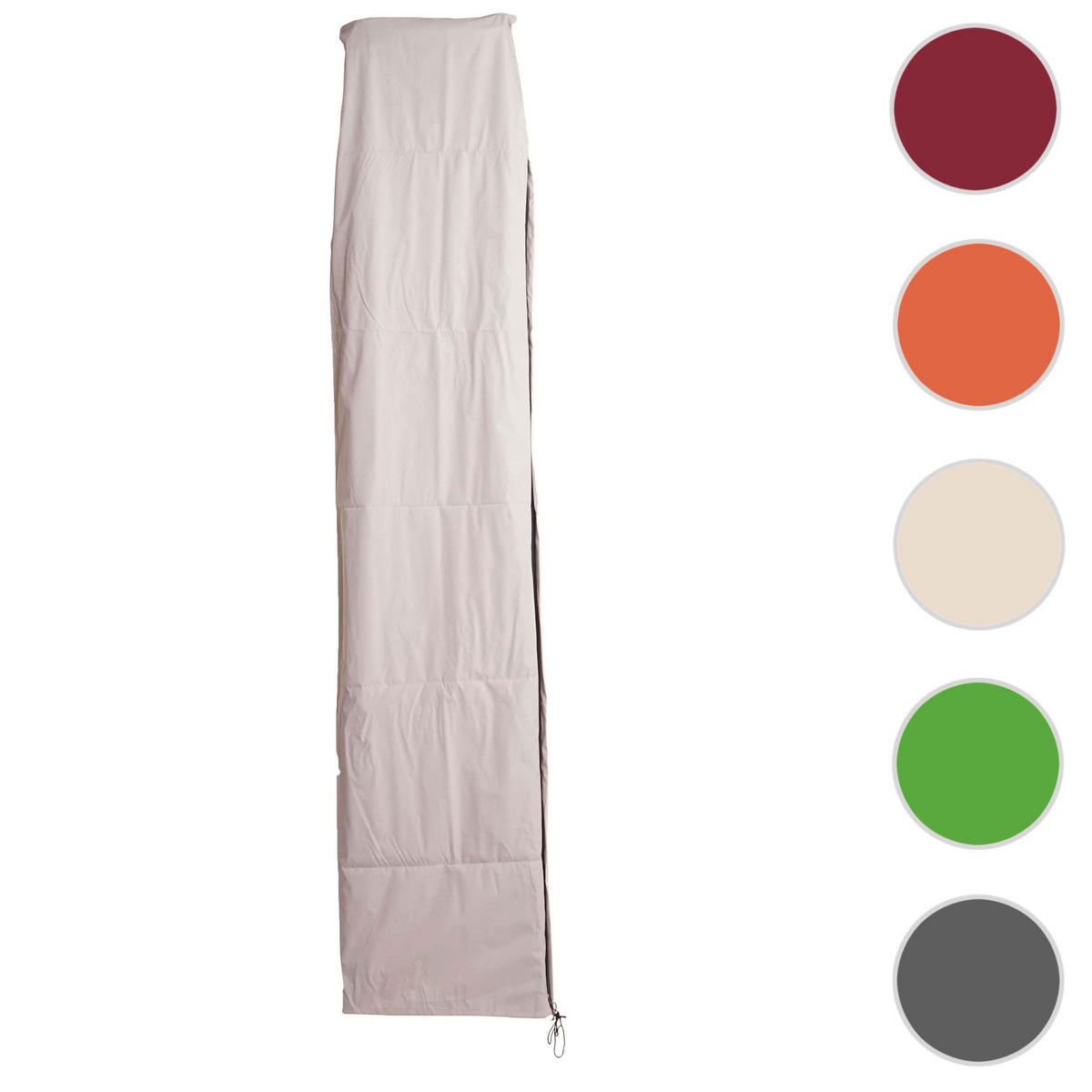 SCHIRMHÜLLE für Ampelschirm bis 4,3 m (3x3 m) HxBxT 240x60x60cm creme-grau mit Reißverschluss - Creme, Textil (60/240/60cm) - PROREGAL
