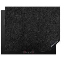 HERDABDECKPLATTE Granit - Schwarz - Granitstruktur - Dunkel Herdabdeckung Induktionsfeld 65x52 cm - Schwarz, Kunststoff (65/52/0.2cm) - MuchoWow