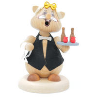 RAUCHFIGUR Hamster Kellnerin 13 cm - Multicolor, Holz (8/13/0.1cm)