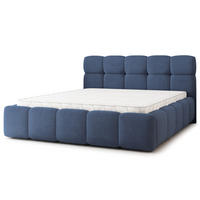 POLSTERBETT FARU SR 160x200 cm mit Bettkästen - Blau - Blau, Holz (160/200cm) - MASSENO