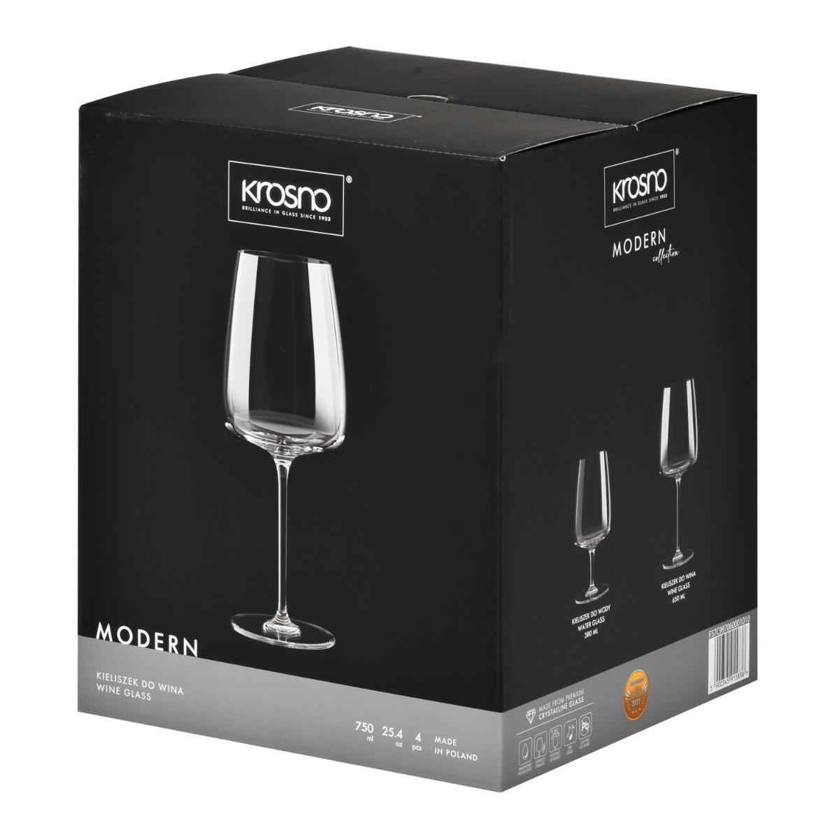 WEINGLÄSER MODERN, 4ER-SET, 750 ML - Transparent, Glas (0.75L) - Krosno Glass
