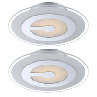 LED DECKENLEUCHTE ZOU Weiß Glas satiniert - Weiß, Glas (30/30/6.2cm) - Globo Lighting