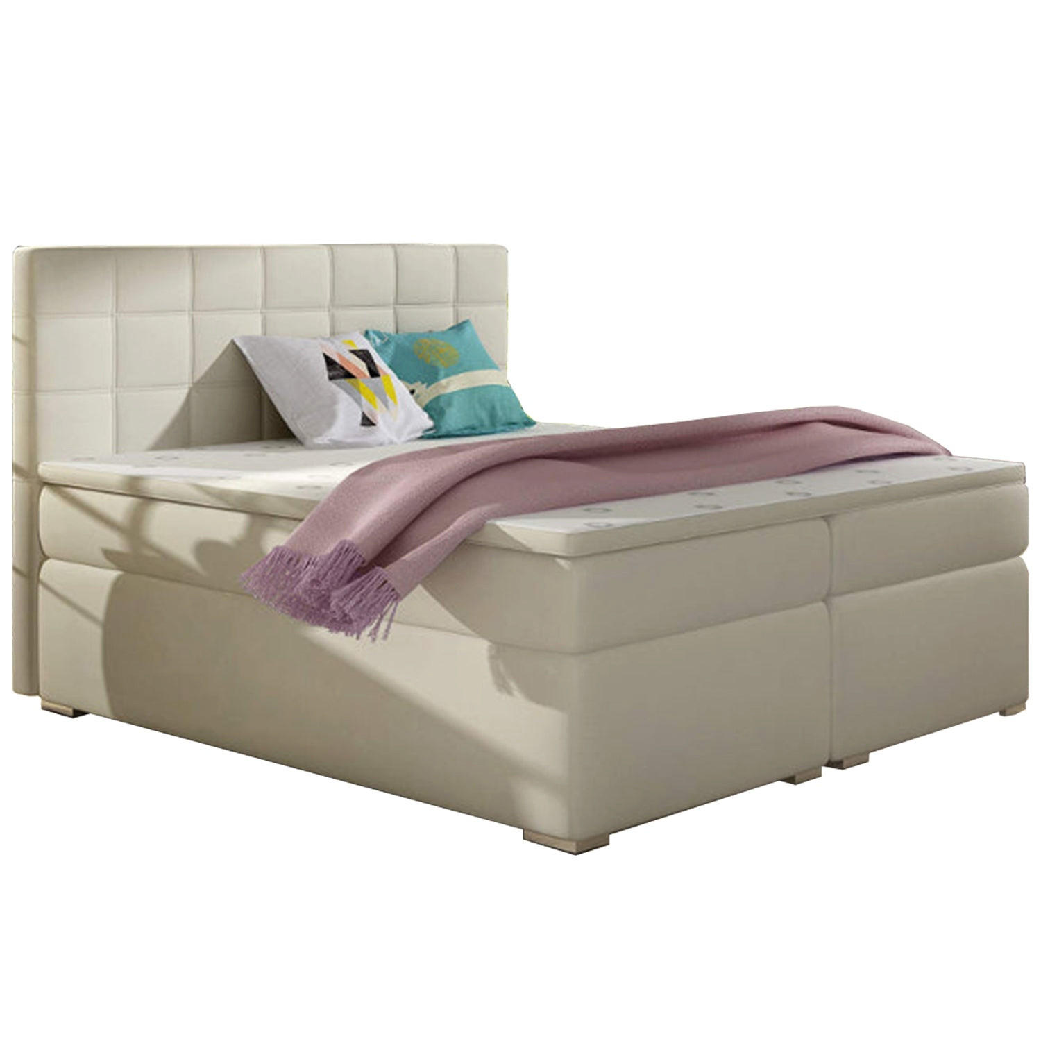 BOXBETT Alice Bonellfederkern - Creme, Holz/Holzwerkstoff (140/200cm) - Best For Home