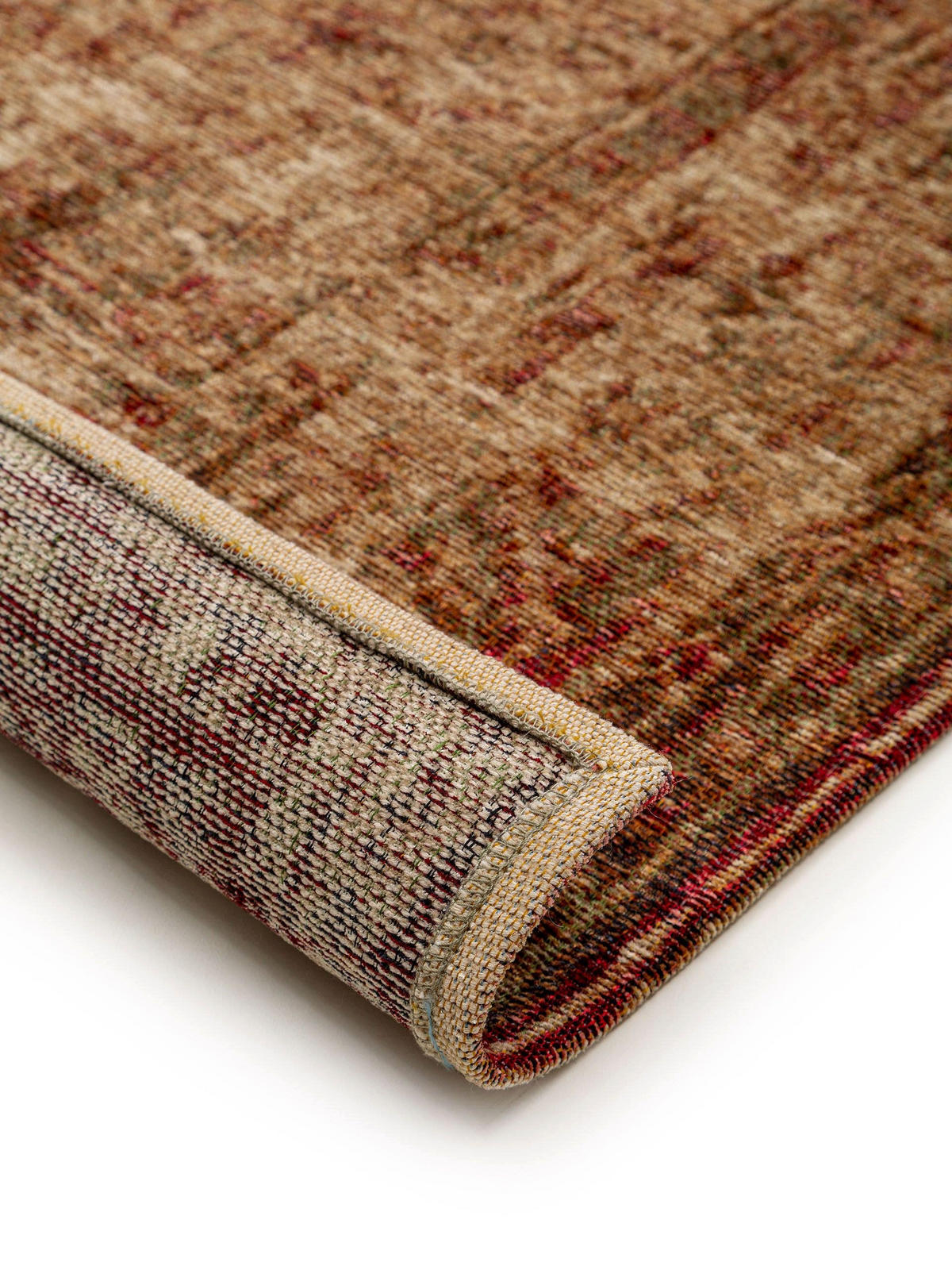 FLACHGEWEBETEPPICH Stay Beige/Rot 195x285 cm - Beige, Textil (195/285cm) - benuta Pop