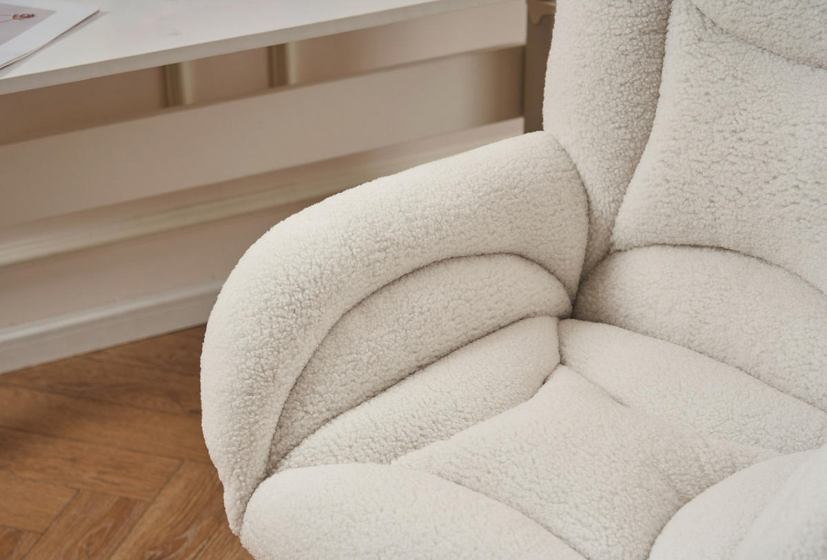 DREHSTUHL höhenverstellbar 64 x 62 x 92,5 cm Teddy White - Weiß, Kunststoff (62/92.5/64cm) - Meubliv
