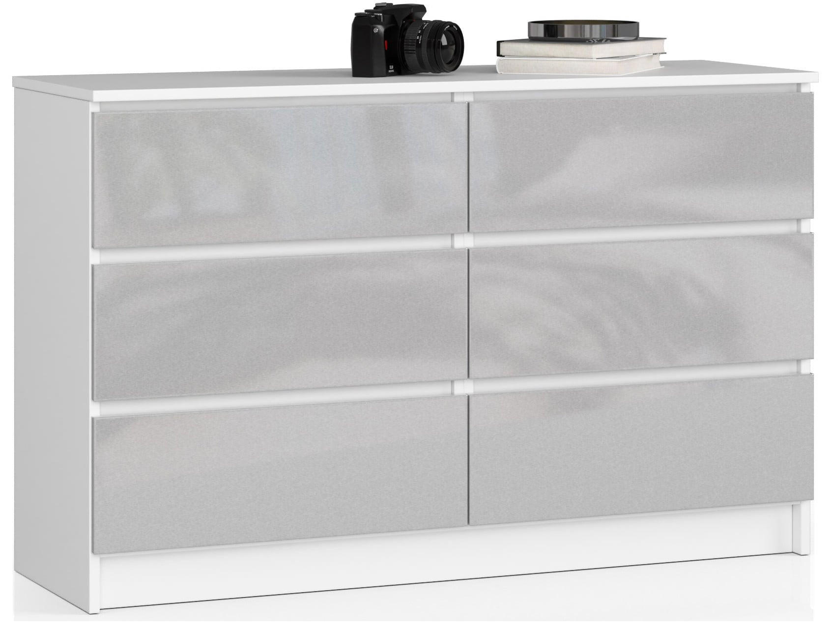 KOMMODE Weiß, Metallisch Glanz 77/120/40 - Weiß, Holzwerkstoff (120/77/40cm) - RAUMHIRSCH FURNITURE