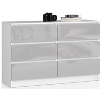 KOMMODE Weiß, Metallisch Glanz 77/120/40 - Weiß, Holzwerkstoff (120/77/40cm) - RAUMHIRSCH FURNITURE