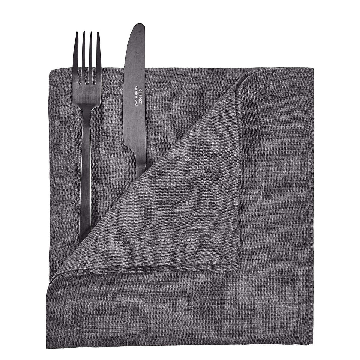 SERVIETTE Riga - Grau, Textil (42/42cm) - Butlers