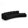 SOFA modular rechts Lupine aus Chenille-Stoff schwarz 5 Sitzplätze - Schwarz, Textil (335/70/166cm) - Micadoni