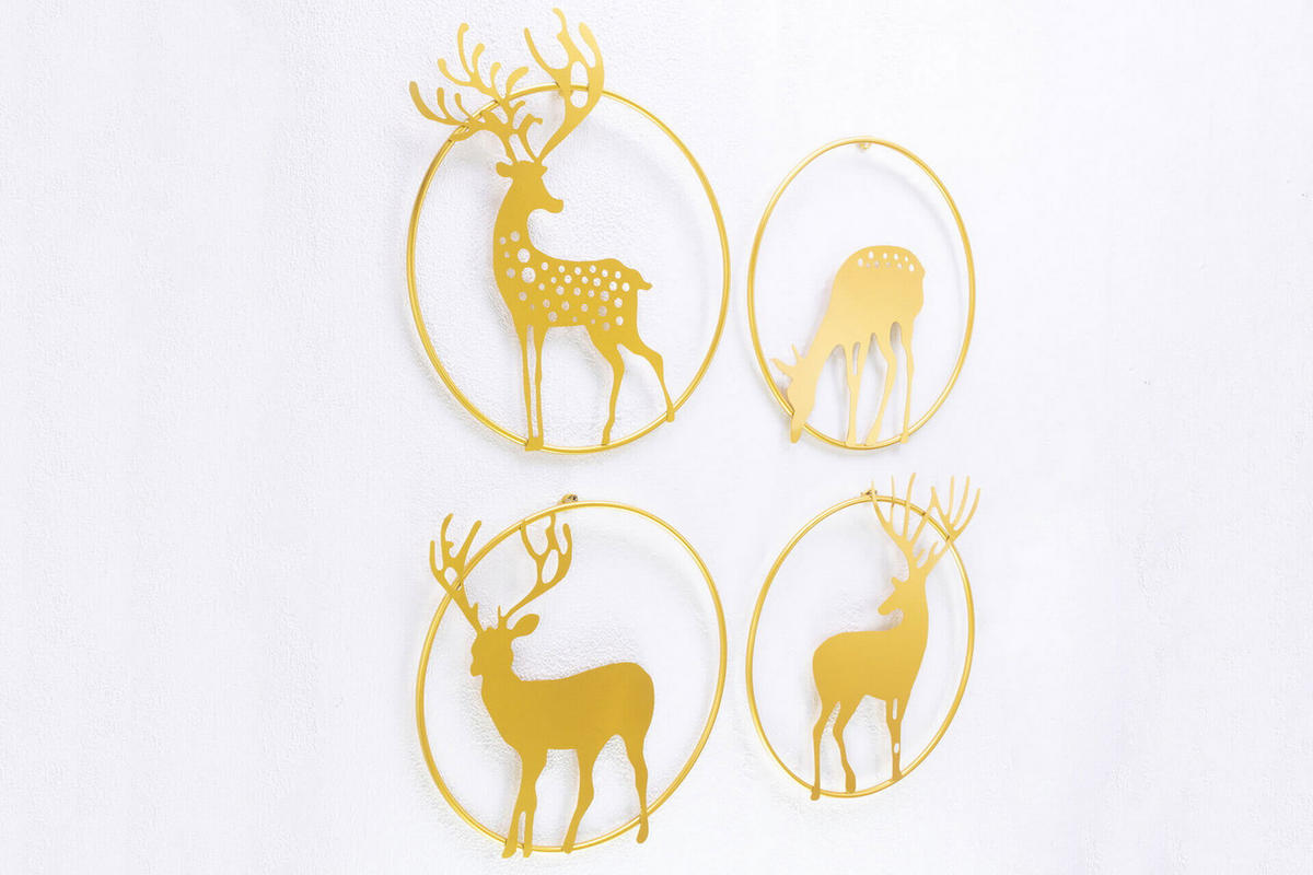 WANDDEKO Gold 86/72 cm - Goldfarben, Metall (1.31/72/6cm) - KUNSTLOFT