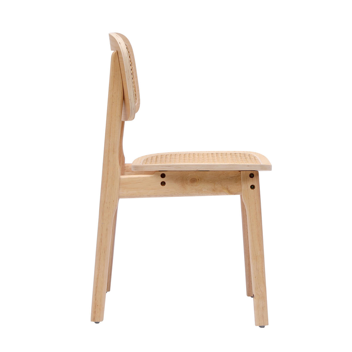 STUHL 2er-Set Rattan Braun - Braun, Holz (46/80/49cm) - Nordlys