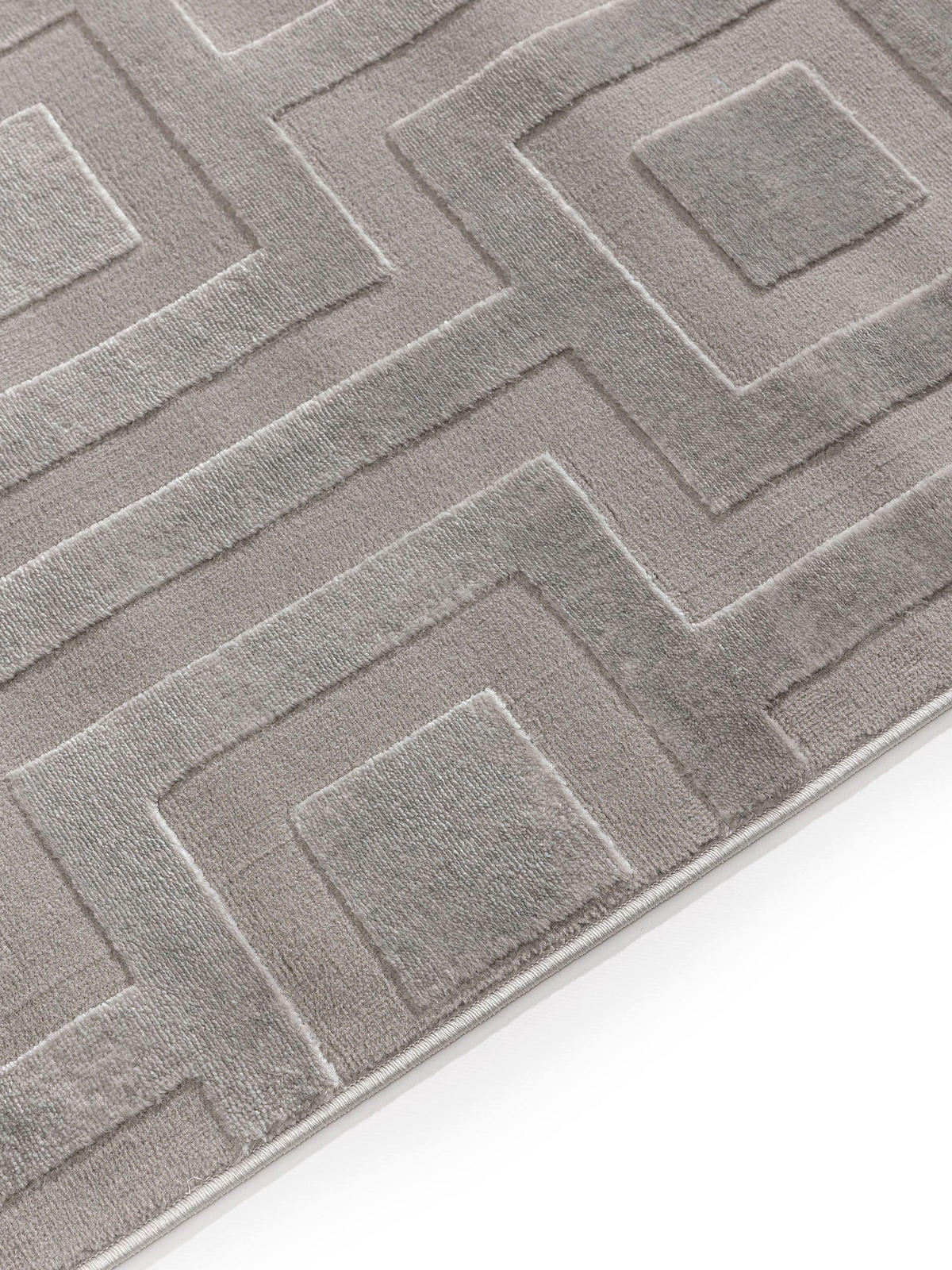 TEPPICH Claire Grau 120x170 cm - Grau, Kunststoff (120/170cm) - benuta
