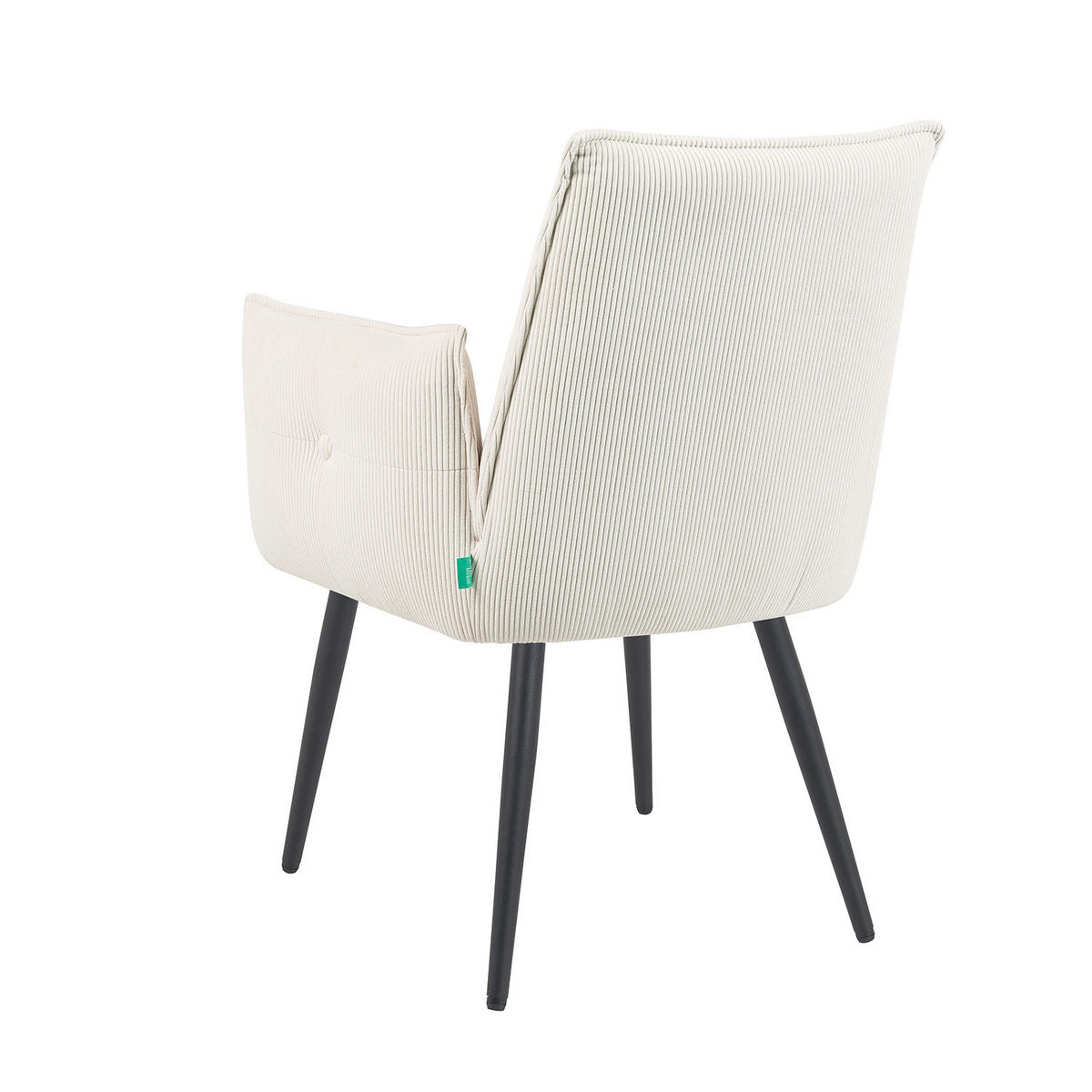 ESSZIMMERSTUHL Mika-Ayla - Creme/Schwarz, Textil/Metall (60/88/63cm) - DUBI Möbel