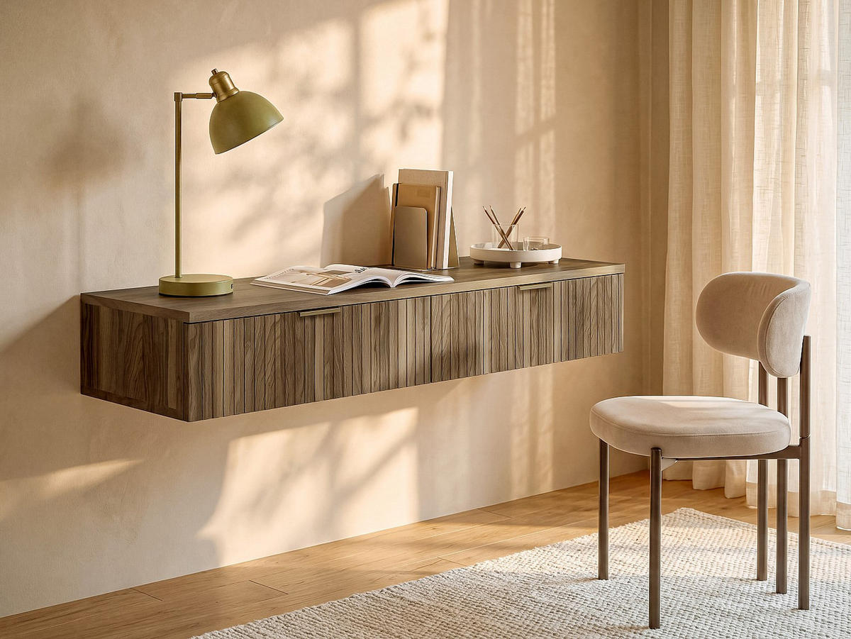 KONSOLENSCHREIBTISCH - 110 cm x 45 cm - holz - naturfarben dunkel Fralyn - Naturfarben, Holz (45/110/20cm) - Vente-Unique