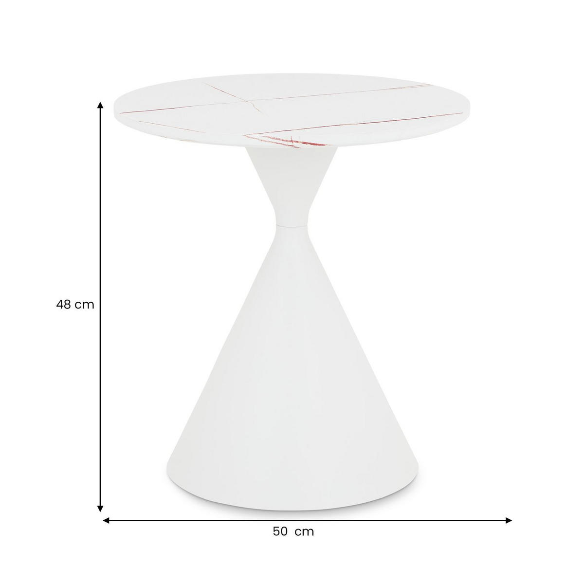 COUCHTISCHSET ISOMA 2er Set weiß - Weiß, Holzwerkstoff (70/70/40cm) - IDIMEX