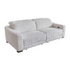 SOFA KIANA Cremeweiß Cord Relaxfunktion - Creme/Schwarz, Kunststoff/Textil (227/80/110cm) - KAWOLA